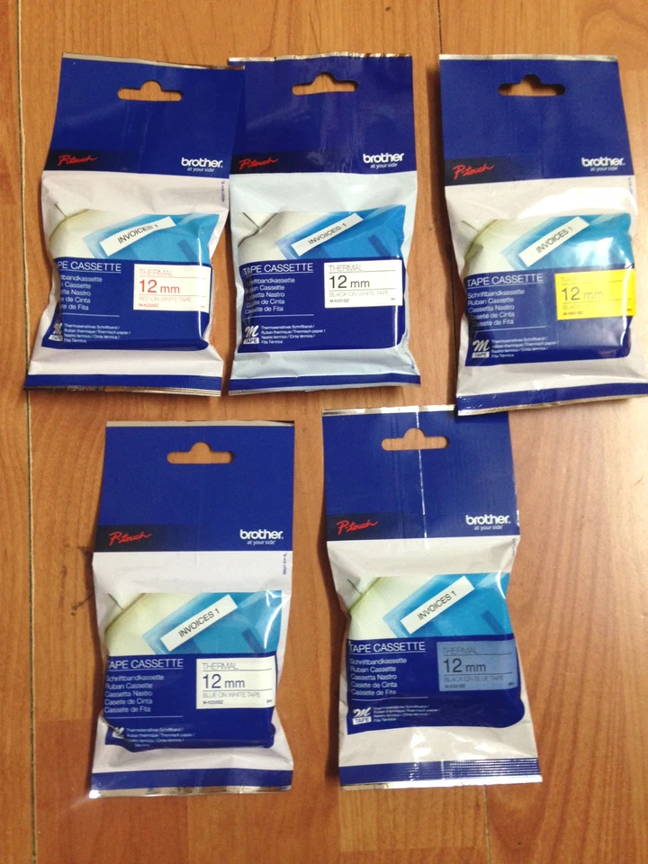 ORIGINAL BROTHER P TOUCH MK BÄNDER 12 mm. x 8m. FARBENWAHL