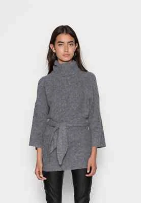 Onlmarli Mittelgrau Lang Strickpullover UK Groß L (fm165-11) - Bild 1 von 2