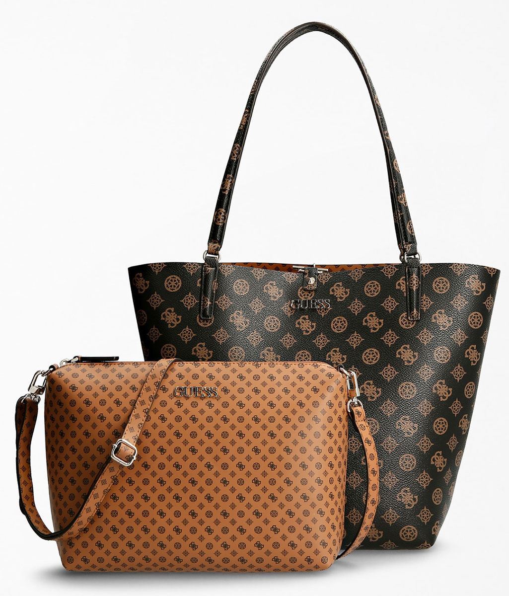 Sac À Main Et Bandoulière Guess Logo Alby Or Métal Synthétique