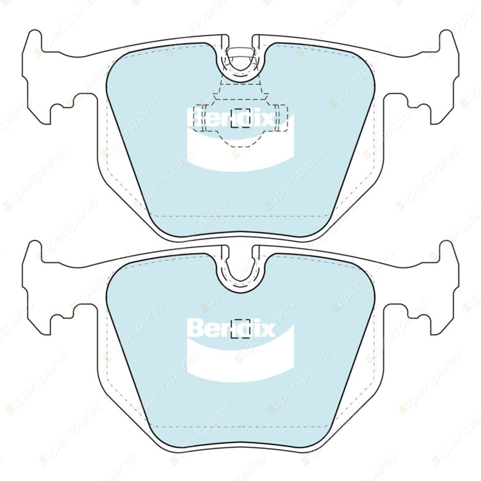 8Pcs Front + Rear Bendix Euro Brake Pads Set for BMW 5 M5 E39 7 E38 X5