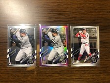 2021 Topps Chrome Update Andrew Vaughn Base RC, Purple & Base Debut