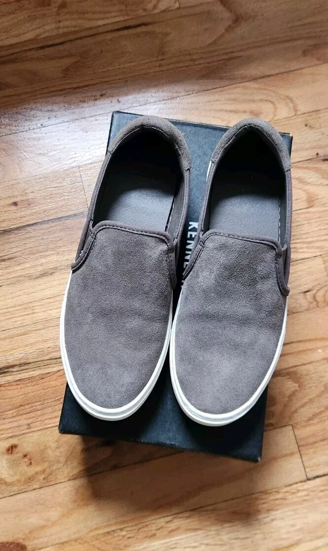 Ugg Womens Gray Suede Cahlvan Slip On Sneakers Shoes Size 8