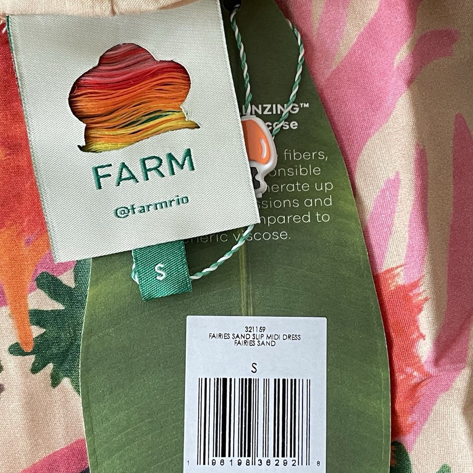 Farm Rio Sand Fairies Slip Midi Dress in Small eBay