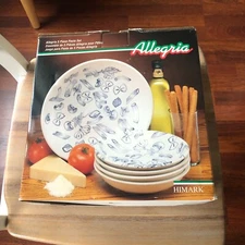 HIMARK  Allegria 5 Piece Pasta Bowl Set Made in Italy - VINTAGE -READ INFO BELOW