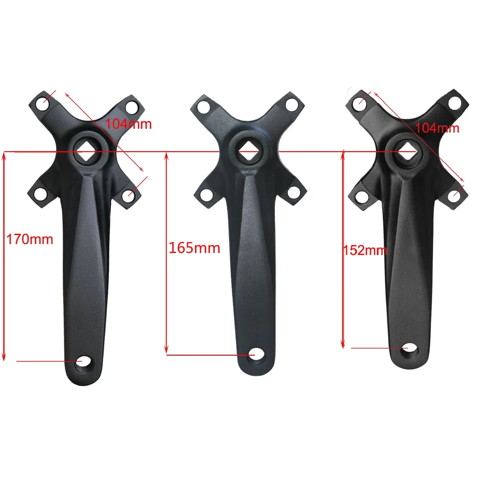 Juego de bielas para bicicleta MTB 152/165/170 mm brazo de biela para bicicleta 30T 32T 34T 36T 38T plato Foto 2 de 4