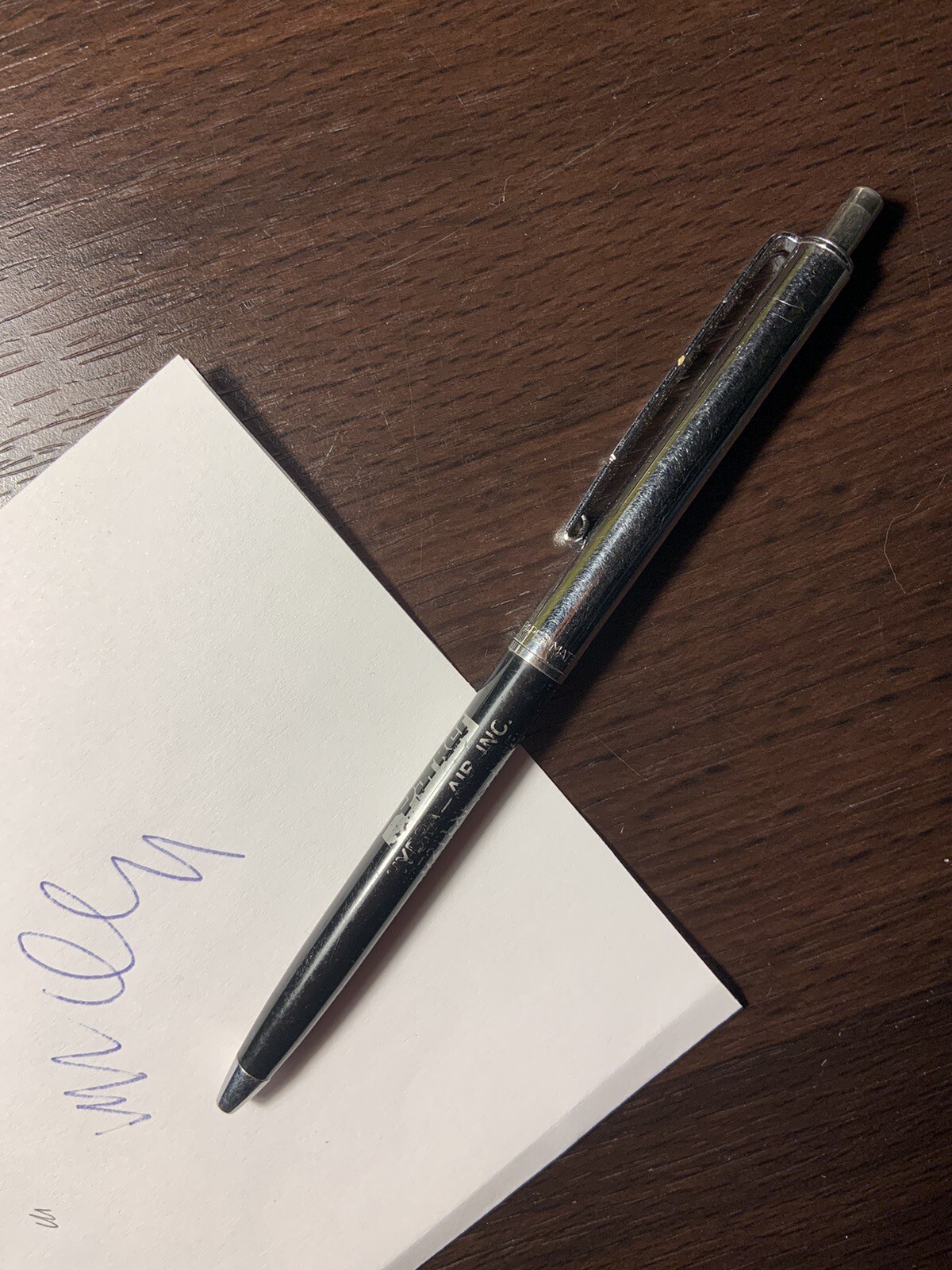 Vintage Paper Mate Double Heart click top Ballpoint Pen Made In USA