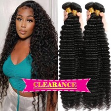 30 Inch Brazilian Virgin Human Hair Bundles Deep Wave 1/3/4 Weft Remy Extensions