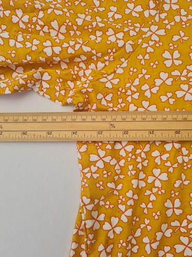 Ladies Top Damart Size 22 V Neck Long Sleeve Yellow Mix 29629 - Picture 10 of 13