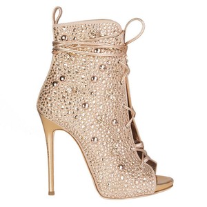 nude crystal shoes