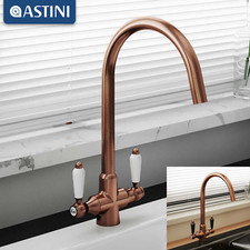 Astini Colonial Traditional Dual Ceramic Lever Monobloc Kitchen Sink Mixer Tap