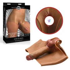 Realistic Poseable Dong Hard-On Briefs Silicone Penis Panties Adult Sex Toy- M