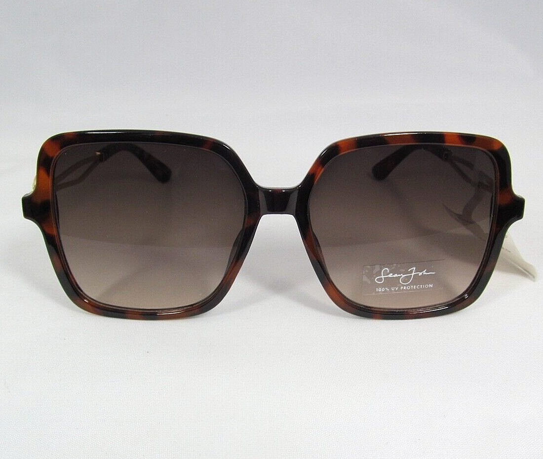 SEAN JOHN Tortoise Shell Sunglasses Oversized Square Lenses  display picture 2