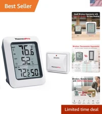Digital Temperature and Humidity Monitor: TP60 Wireless Hygrometer with Sensor