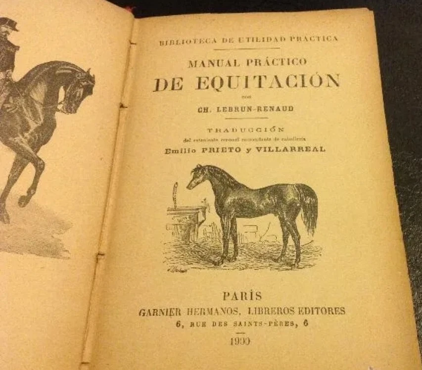 Libro Manual Práctico De Equitación Original 1900 CH. Lebrum Renaud - Imagen 2 de 4