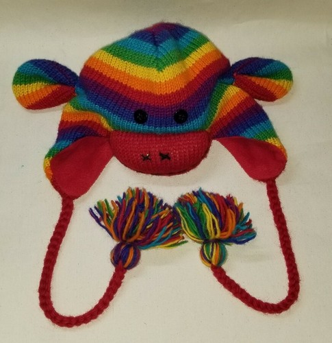 Knitwits Wool Rainbow Sock Monkey 