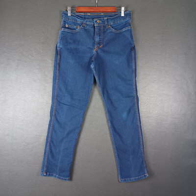 Origin Maine Jeans Men 32x27 Delta D68 Legit Fit Straight Leg Stretch Denim Blue