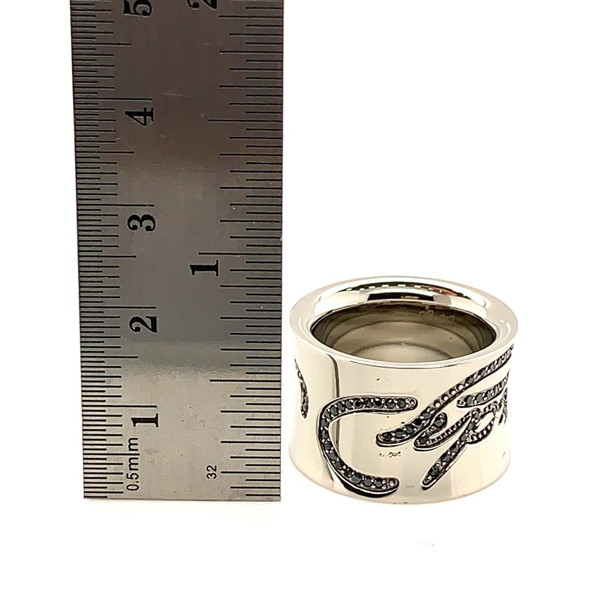 Ed Hardy DON LOGO ID STYLE BANDリング Authentic Ed Hardy Logo Band Black CZ Stainless Steel Size 7