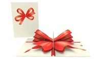 Limah® Pop-Up 3D GrußKarte Geschenk | Gutschein Karte, Geldgeschenk, Schleife