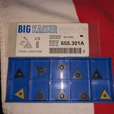 BIG KAISER CARBIDE INSERTS QUANTITY 10 655.301A