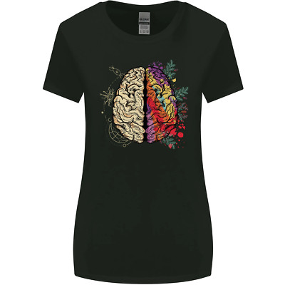 Science Vs Artistic Brain Art IQ Physics Damen Maglietta Mit Weiterem Schnitt