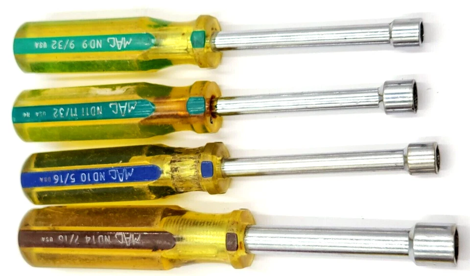 MAC Tools USA SAE 7pc Nut Driver Set In Original Red Tray- 1/4" to 1/2" - Image 3 of 4