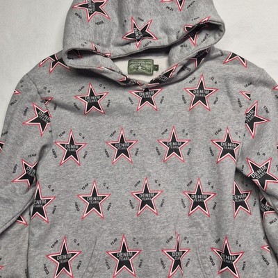 Denim Tears Every Tear Is A Start Cotton Gray Hoodie L Red White Blue Star Logo 