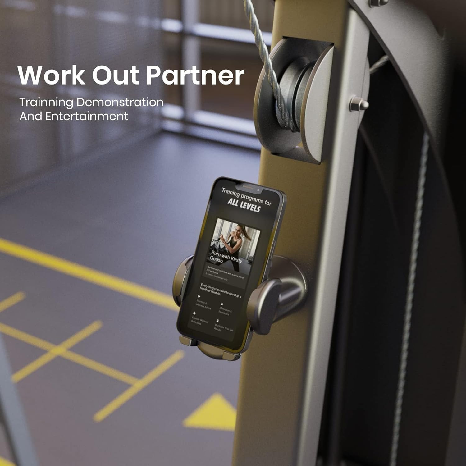 Miikare Gym Phone Holder - Magnetic, 360 Rotating, Home & Gym Essentials for All thumbnail 3