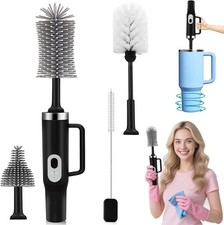Waterproof Electric Bottle Cleaner USB, 4-in-1 Extra Long Straw Cleaning