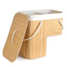 Stair Basket with Lid & Handle – Staircase Storage Basket for Wooden & Carpet...