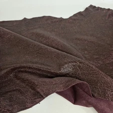 Italian Lamb Suede Leather Genuine Distressed Crackle Hide Burgundy 4.4 Sq Ft