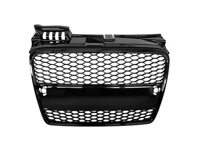 Kühlergrill Sportgrill Für Audi A4 B7 8E 04-09 / Schwarz Glanz Waben Gitter PDC