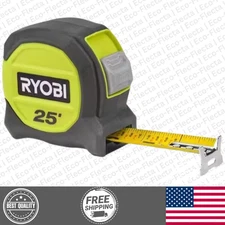 NEW RYOBI 25 Ft. Durable Compact Tape Measure Accurate Reading