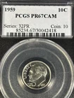 1959 PCGS Roosevelt 99% Silver Dime PR67Cam 10c