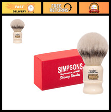 Premium Synthetic Shaving Brush - Chubby 1 Faux Ivory Handle - Soft Dense Lather