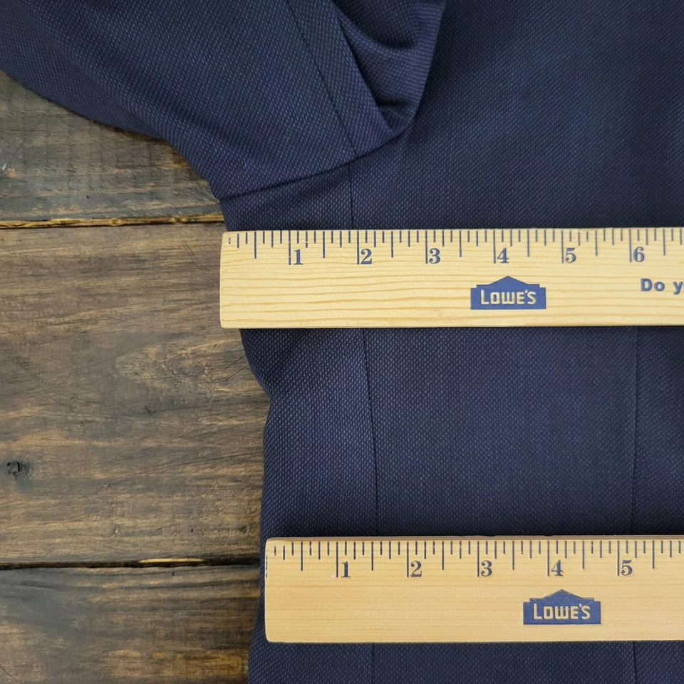 Abrigo Blazer Deportivo Para Hombre JOS A BANK Dos Botones Azul Marino Lana Ojo de Pájaro Doble Ventilación 46S Foto 4 de 4