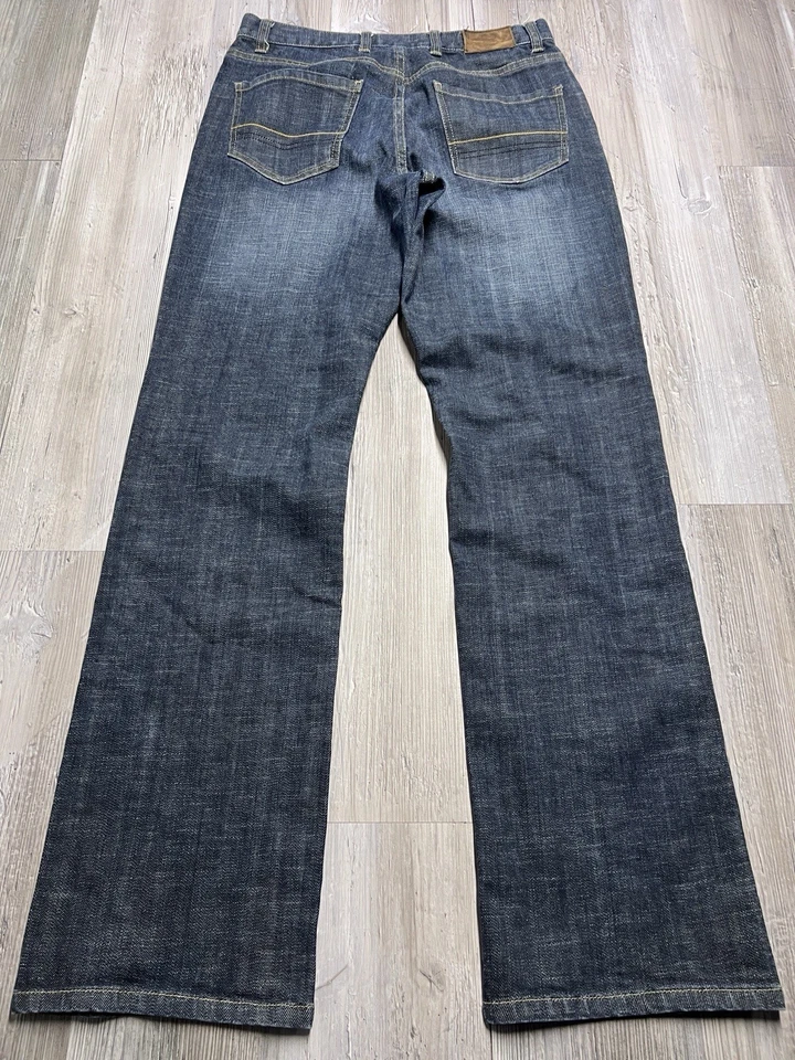 Pantalones de mezclilla CB Cutter & Buck para hombre talla 32x34 tiro medio relajados rectos lavado medio Foto 2 de 4