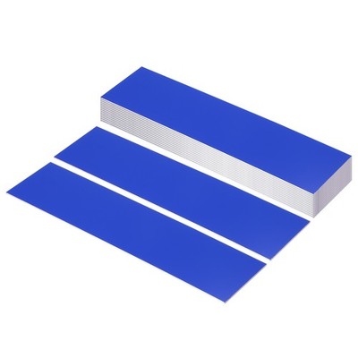 Namensschilder leer 10x2 Zoll, 16 Platten persönliche Gravur blau-weiß