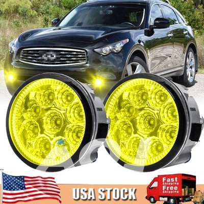 Pair Bumper LED Fogs Driving Lamps yellow For INFINITI FX50 2009-2013