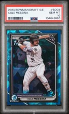 2024 BOWMAN DRAFT SAPPHIRE ED #BDC9 COLE MESSINA PSA 10