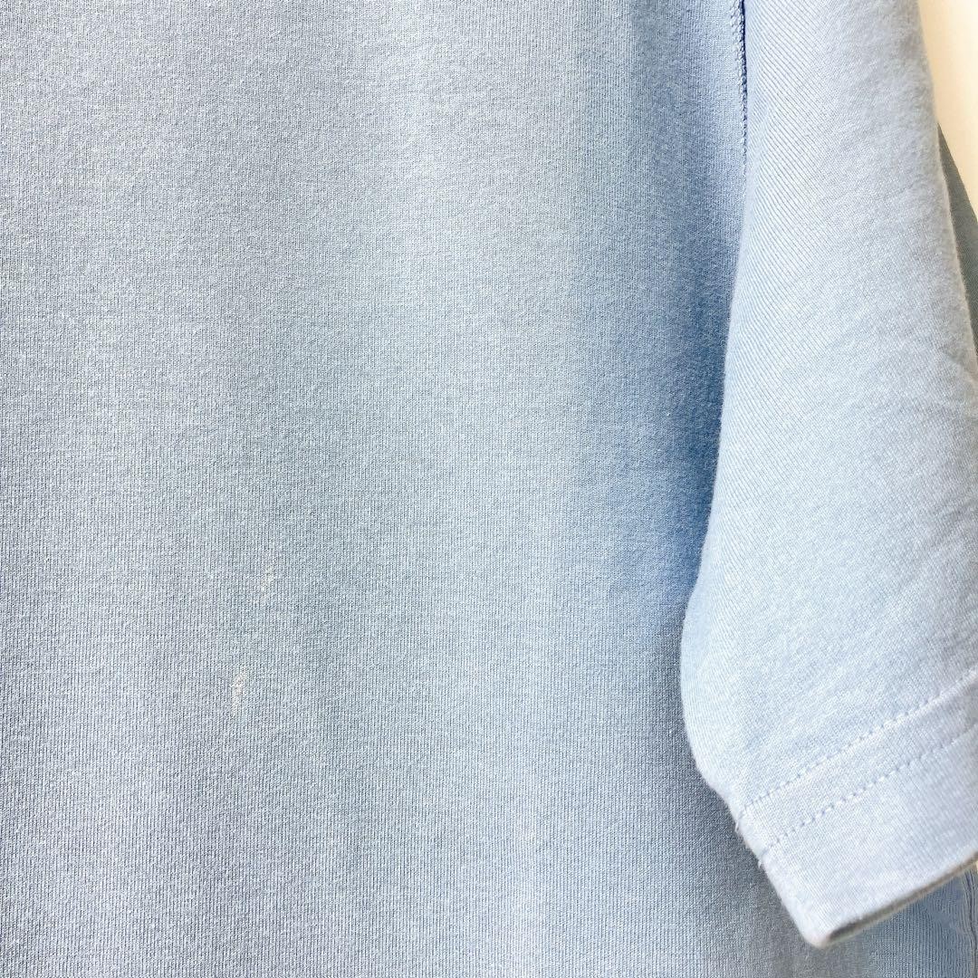 USED N215�_ LOUIS VUITTON EMBOSSED LOGO T-SHIRT, LIGHT BLUE GOOD image 9