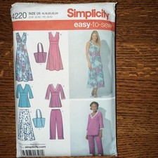 Simplicity 4220 Misses Skirt Pants Pullover Dress Tunic  Bag Size 16-24 Pattern