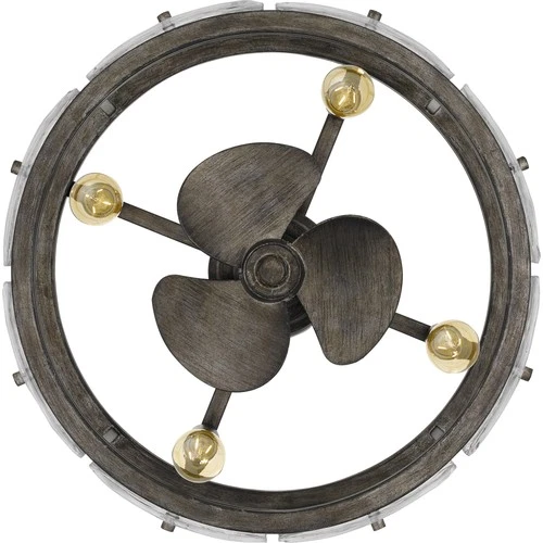 Quoizel FTS3124 25" Indoor Fandelier Ceiling Fan - Black - Picture 6 of 12