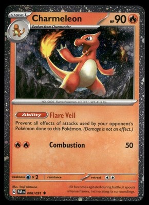 Charmeleon (Cosmos Holo) 008/091 Pokemon Card TCG