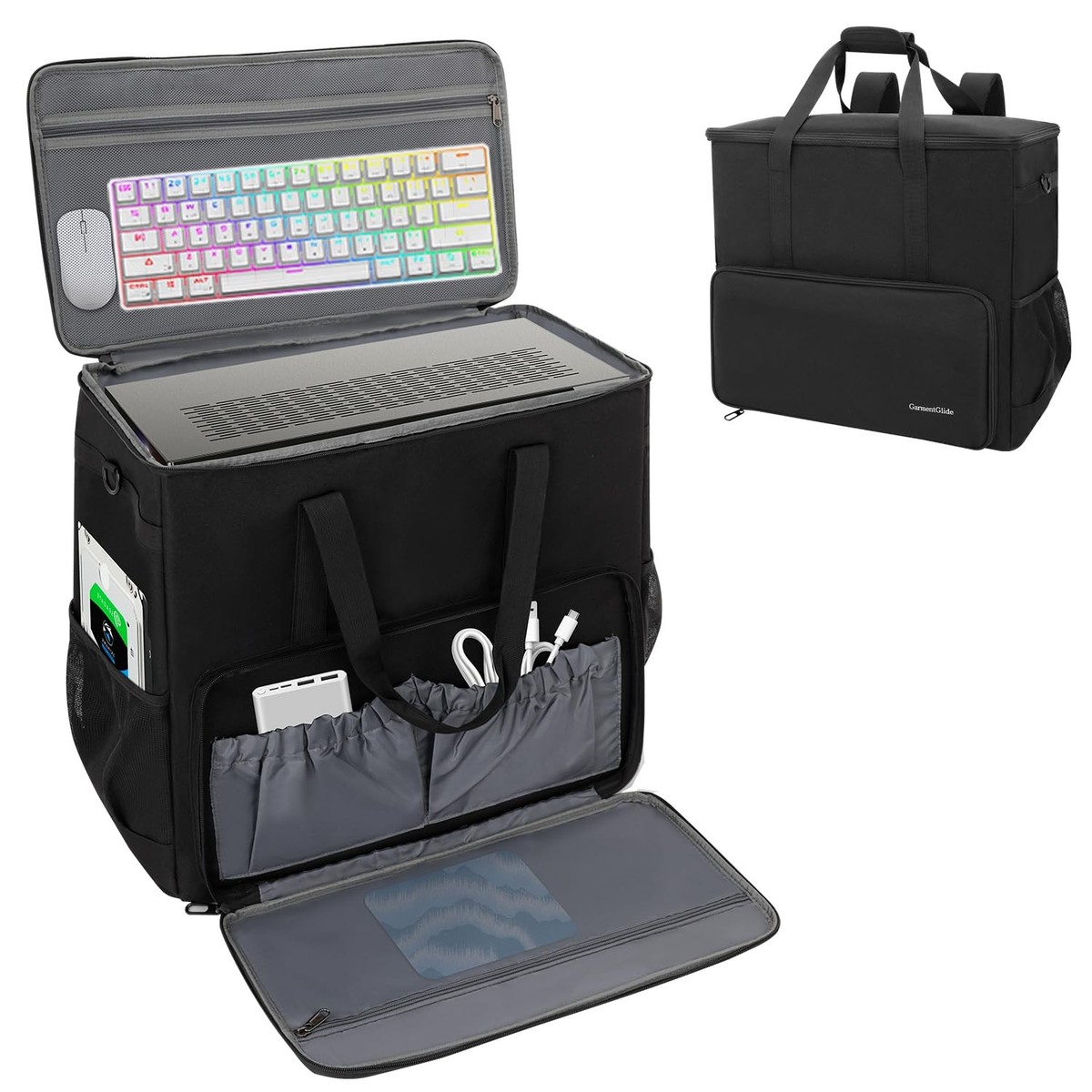 PC Desktop Tower Carrying Case, Gaming Computer Tower Travel Bag
