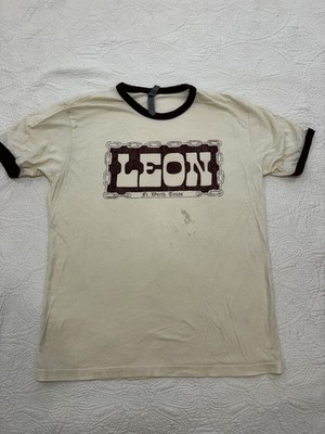 Leon Bridges Fort Worth TX Ringer T (stained) Men s L