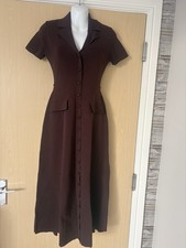 Meshki PearsonShort Sleeve Knit Midi Dress - Chocolate