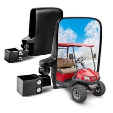No Drilling Golf Cart Mirrors,Golf Cart Rear Side View Mirrors Black