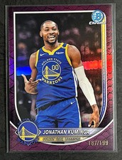 2025-26 Bowman Jonathan Kuminga BCV-191 Purple Reptilian Refractor /199 HAWKS!!!