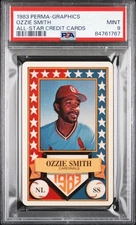 Ozzie Smith 1983 PERMA-GRAPHICS ALL-STAR #17 PSA 9 Low Pop