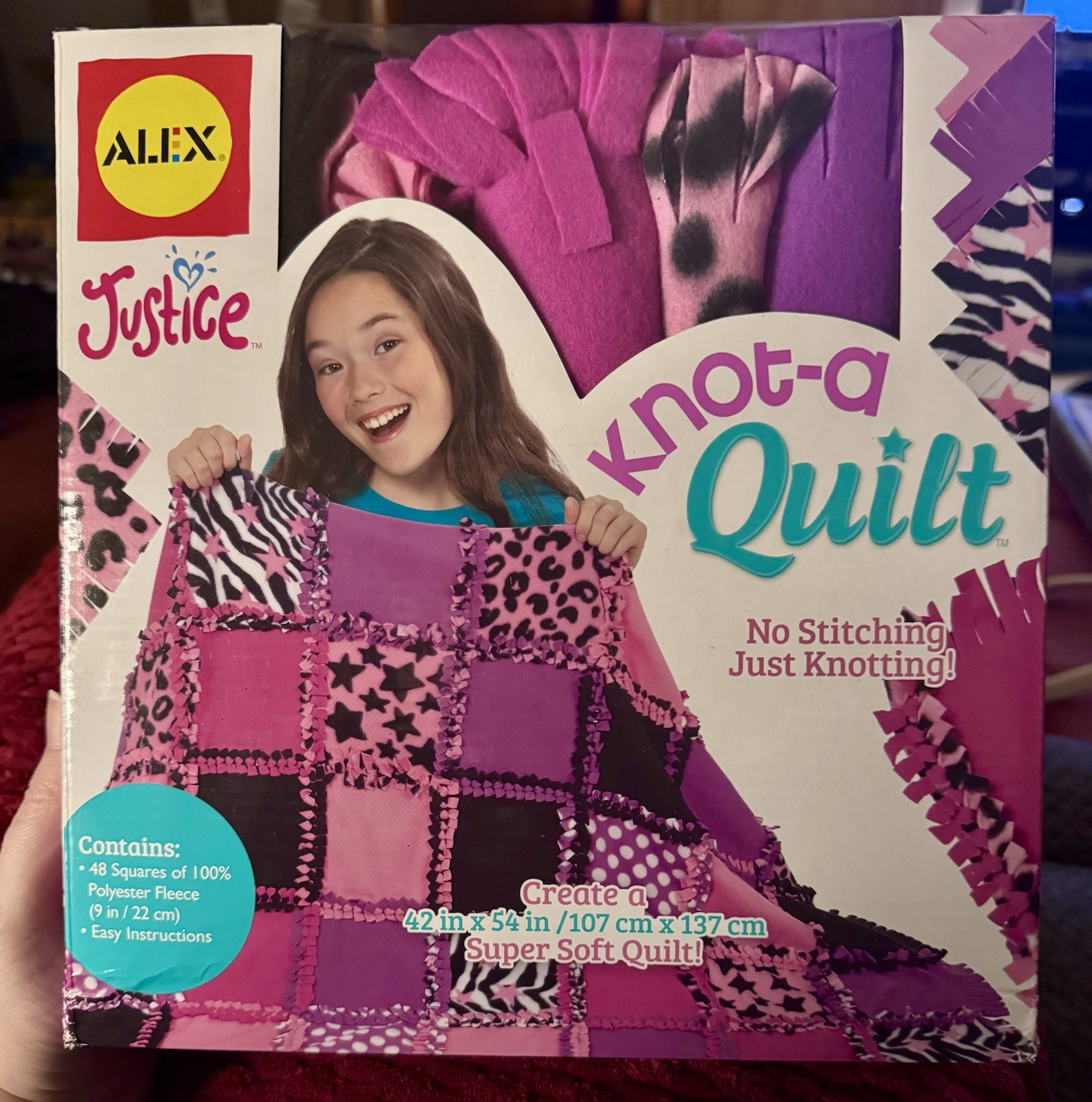 Alex Knot-a-Quilt Kit (Justice Series)  New In Sealed Box 6+